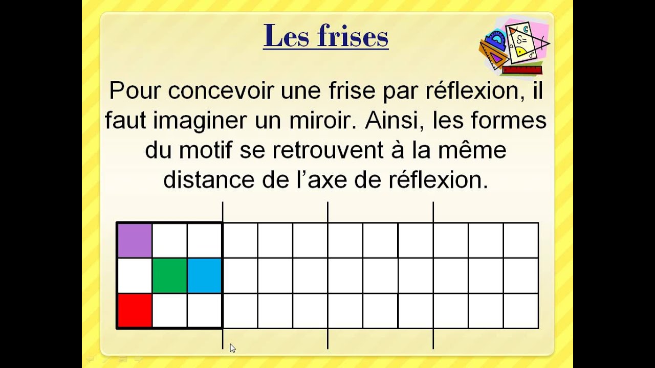 Les frises par translation et par réflexion