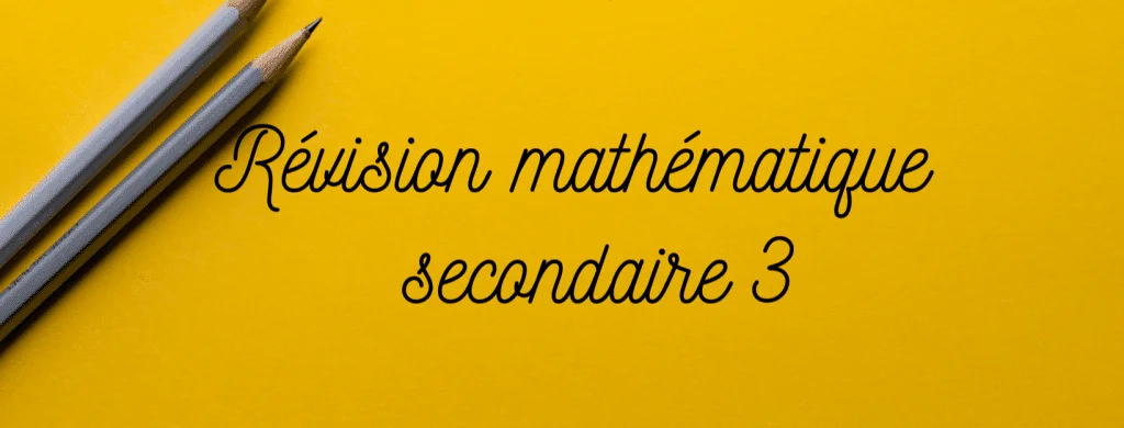 Révision mathématique secondaire 3. Secondary 3 Mathematics Review. SOSprof. SOSteacher