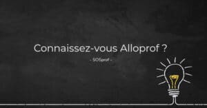Connaissez-vous Alloprof ?. Do you know Alloprof?. SOSprof. SOSteacher