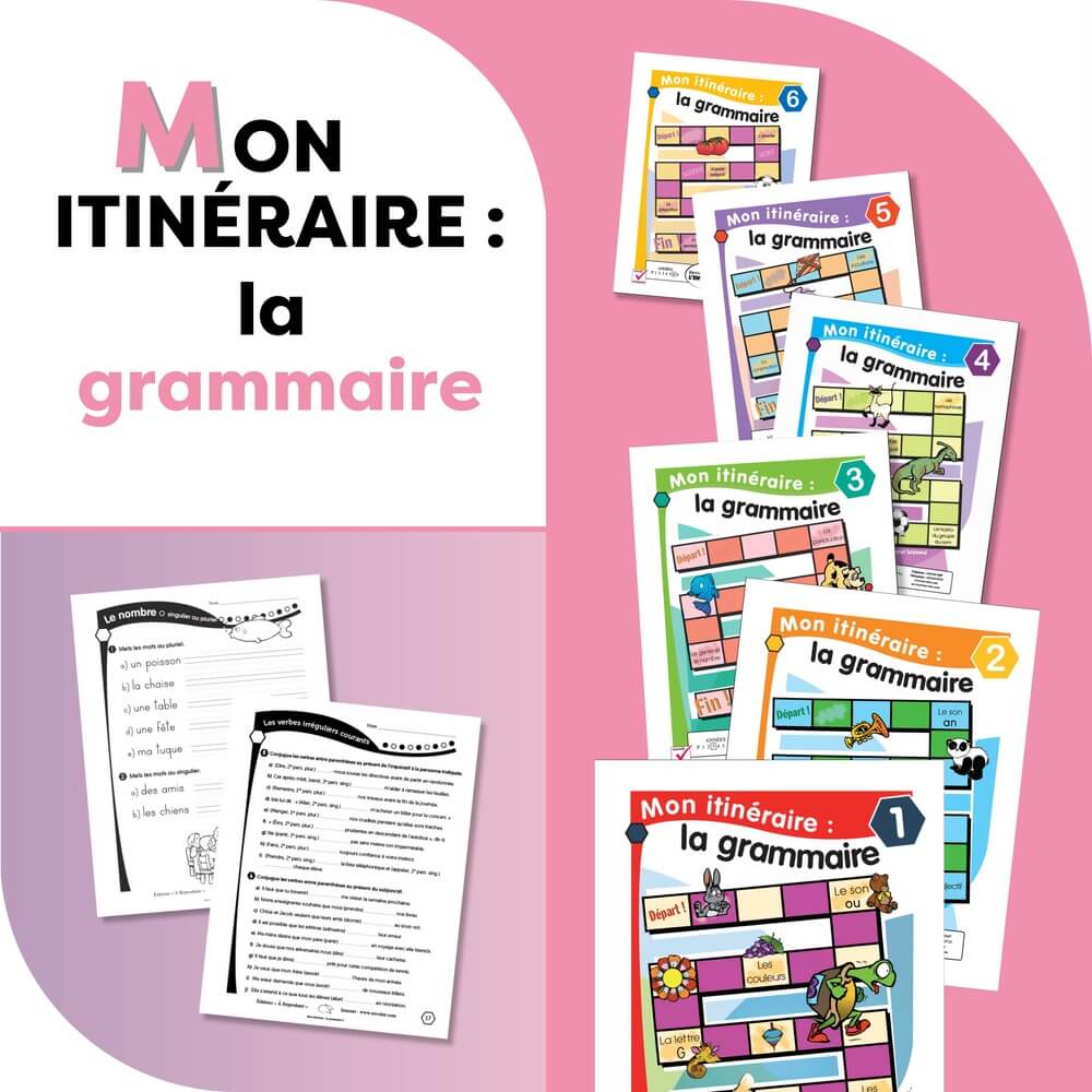 Cahiers éducatifs de grammaire pour élèves du primaire