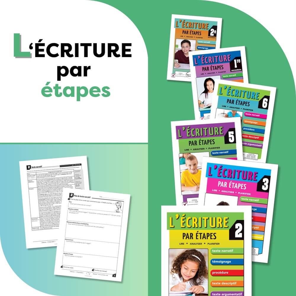 Livrets scolaires pour apprendre à écrire et analyser des textes