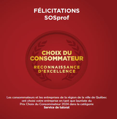 SOSprof Choix du consommateur 2024