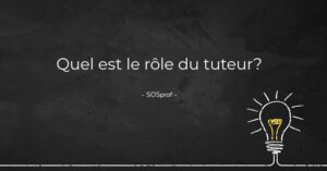 Quel est le rôle du tuteur? What is the role of the tutor? SOSprof. SOSteacher