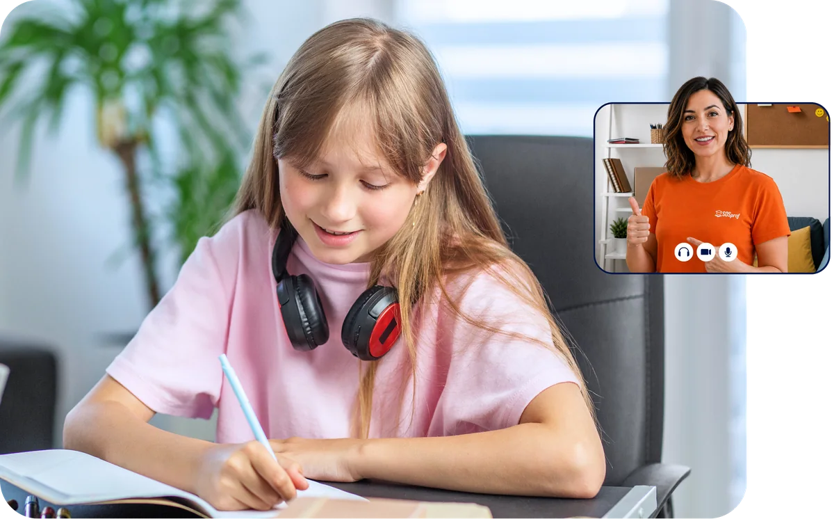 Élève en séance de tutorat en ligne SOSprof pour l'admission au Collège Saint-Sacrement